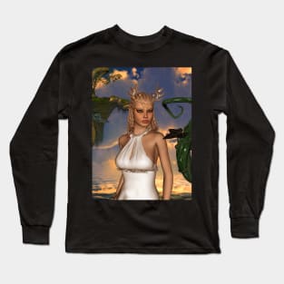 Wonderful fairy in the sunset Long Sleeve T-Shirt